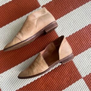 Free People Tan Leather Loafers